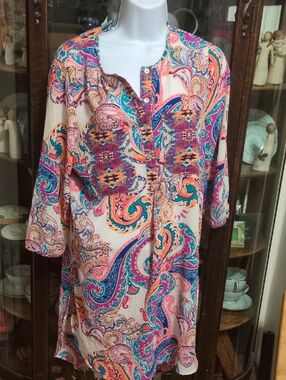 Figueroa&Flower Sz m Paisley Long Top